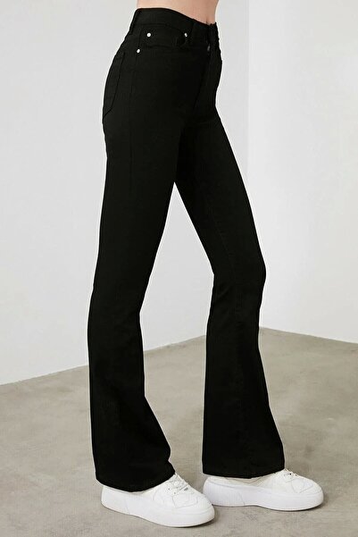 kleshus Trend JeanBlack Τζιν με ψηλή μέση, χρώμα που δεν ξεθωριάζει, παντελόν...