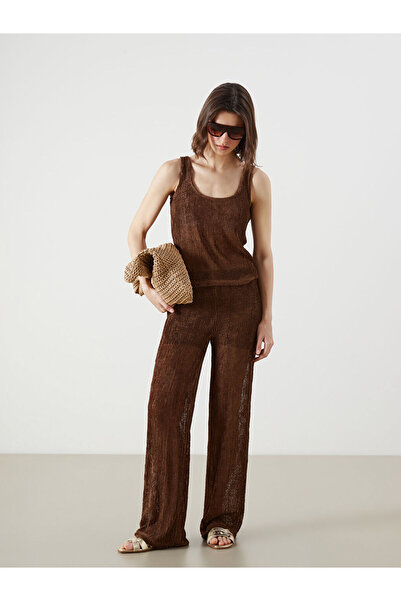 LC Waikiki Elastic Waist Textured Women's Trousers