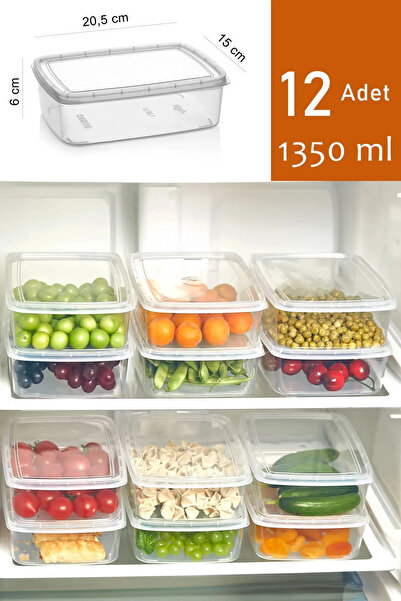 EcoVibe 12 قطعة 1350 مل حاوية تخزين الفريزر والميكروويف، حاوية تخزين الفريزر ...