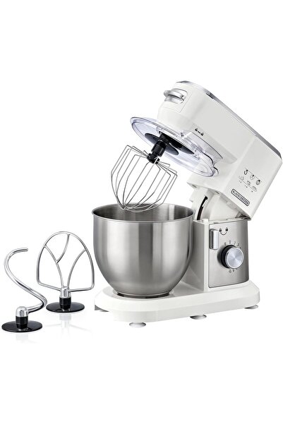 Other BLACK+DECKER Stand Mixer, 1000W, 6L, 10 Speeds, Tilt-Head, White - MKM100-B