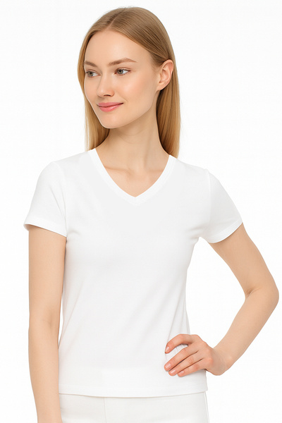 MS HAMİLE İÇ GİYİM Tricou cu mânecă scurtă cu decolteu în V