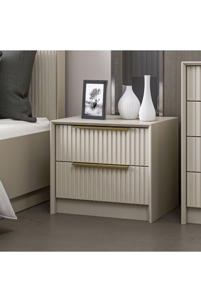 UnicUtil Noptiera, Polished Minimalist, UnicUtil, 53 x 45 x 45 cm, Alb -Crem