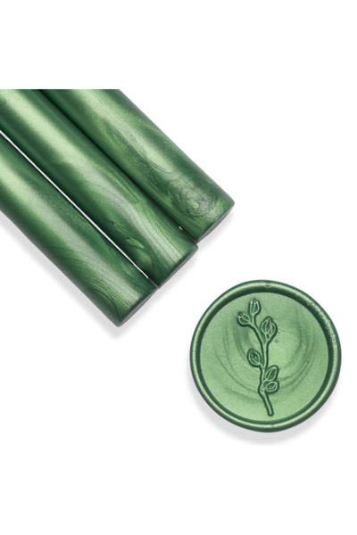 ARTIZAAR Set 5 batoane ceara, verde pin, sidefat metalizat, 1.1 x 13 cm, cear...