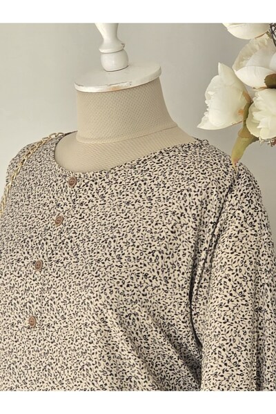 ENDAMIM Mother Viscose Bluz Large Size