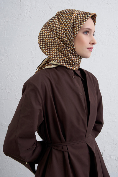 Armine Silk Scarf 9417D (Twi̇ll)-09