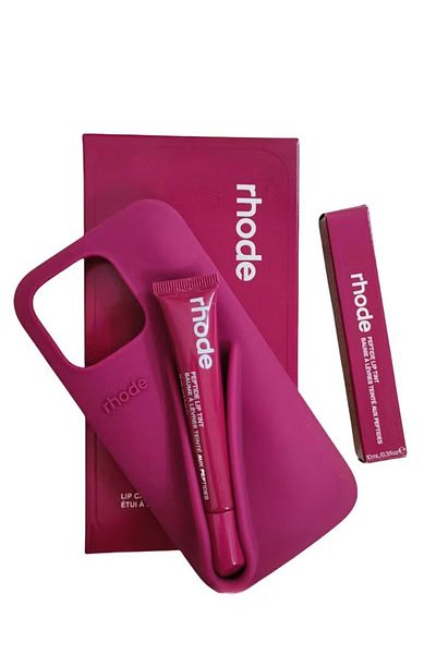 GENERAL Cat-Cot iPhone 15 ProMax Compatible Rhode Summer Lip Case with Lipstick Compartment
