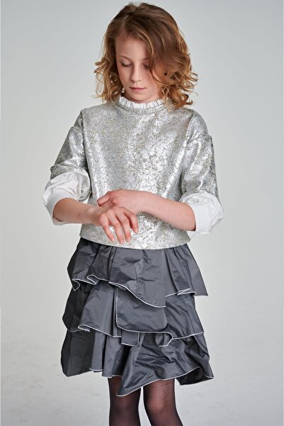 Lia Lea BG Store Ασημένια μπλούζα για κορίτσια