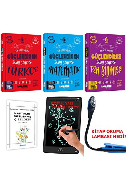Ankara Yayıncılık 2025-2026 Müfredat 6 Sınıf Türkçe-Matematik-Fen Güçlendiren...