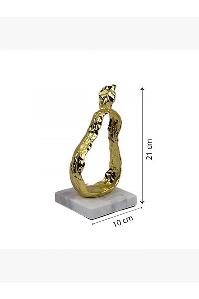 rexa Artwork - Marble Base with Golden Apple Shape - 2SS9-838