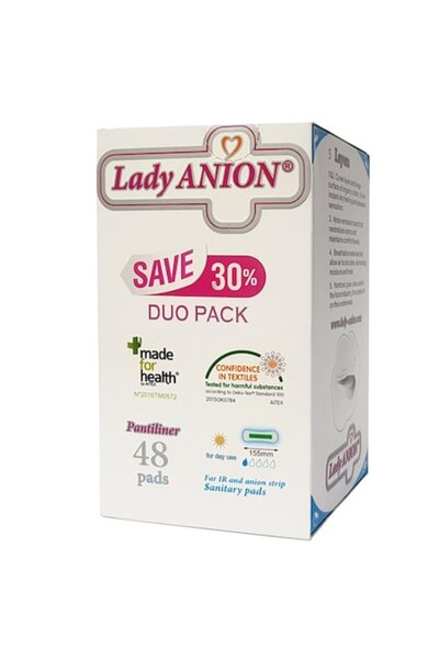 Lady Anion Absorbant Lady Anion PantilinerPack Duo 155mm, 48 buc