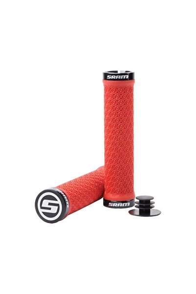 Sram Locking Grips, Silicone, Red, 139 mm