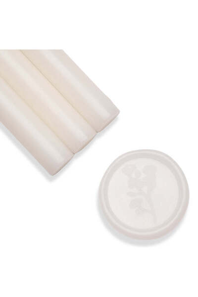 ARTIZAAR Set 5 batoane ceara, alb translucid, 1.1 x 13 cm, ceara pentru sigil...