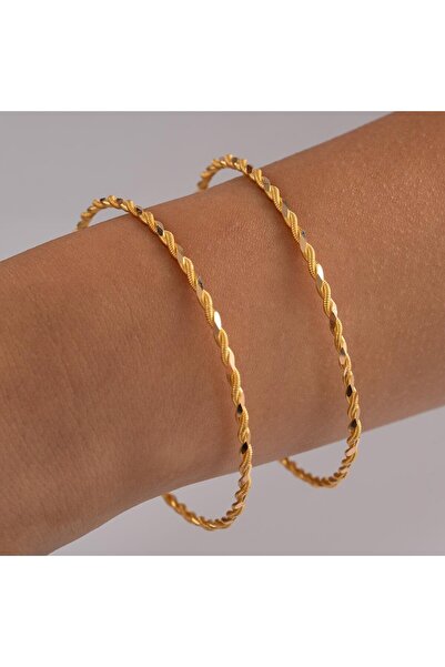 2 Ad x 10 Gram (Gr) 2 li Burma Bilezik 22 Ayar Yatırımlık İşçiliksiz