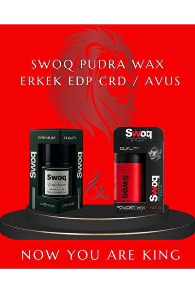 SWOQ PUDRA WAX NO:3 SAÇ ŞEKİLLENDİRİCİ 20GR & ERKEK PARFÜM EDP 100 ML CRD/AVUS