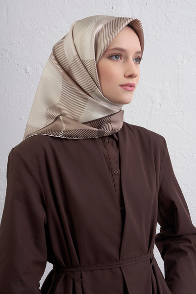 Armine Silk Scarf 9418D (Twi̇ll)-36