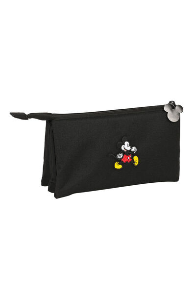 Mickey Mouse Clubhouse Geantă triplă Mickey Mouse Clubhouse Premium Neagră (22 x 12 x 3 cm)