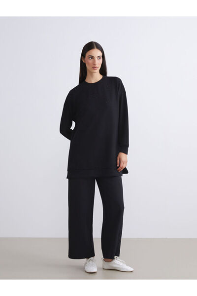 LC Waikiki Create Your Style from Uzg Store |   Plus Size Elastic Waist Wide Leg Women's Trousers