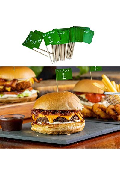 Generic ٥٠ قطعة من أعلام المملكة العربية السعودية الصغيرة لليوم الوطني