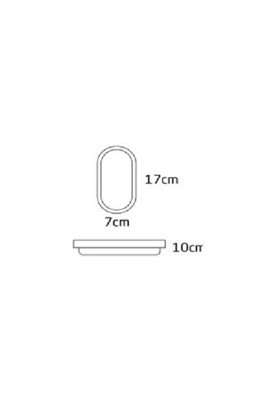 ALLES 20 W Siyah Dış Mekan LED Aplik Oval Siyah Kasa Günışığı ECN-5015 -OS-30