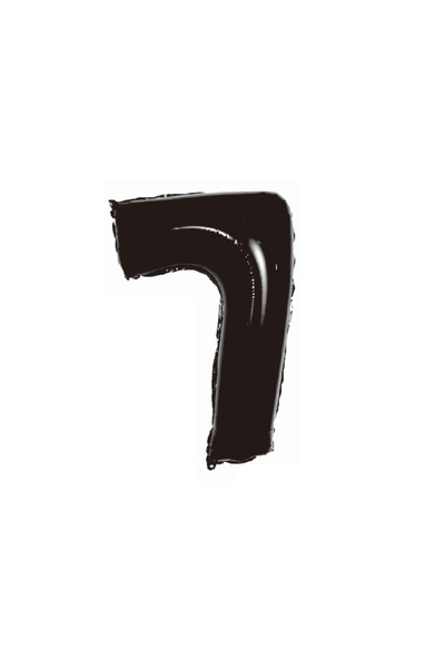 SDX Market Balon folie metalică, Numărul 7, 100 cm, Negru
