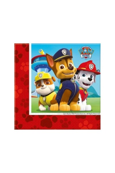 PAW PATROL Set 20 napkins Chase, Marshall and Rubble Paw Patrol