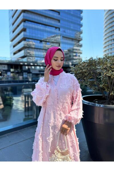butik hira Tassel Detailed Hijab Dress