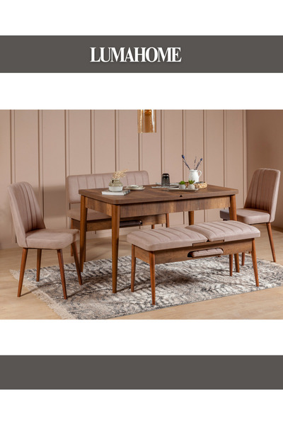 Luma Home Gordes Ceviz Extra Yemek Masası Takımı
