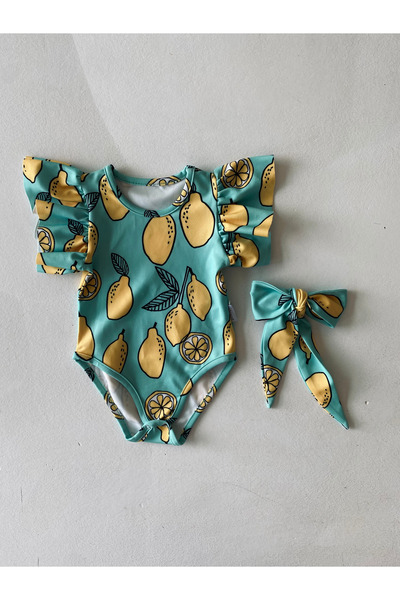 rg kidsstore Baby Girl Uv Protection Full Lycra Quick-Drying 2-Piece Swimsuit Set_Rg281