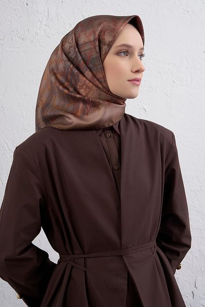 Armine Silk Scarf 9420D (Twi̇ll)-86