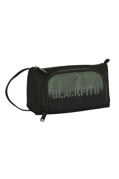 Blackfit8 Geantă școlară cu accesorii Negru degradat Verde militar (32 bucăți)