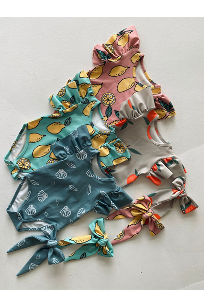 rg kidsstore Baby Girl Uv Protection Full Lycra Quick-Drying 2-Piece Swimsuit Set_Rg281