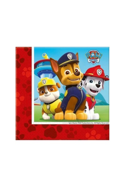 PAW PATROL Set 20 napkins Chase, Marshall and Rubble Paw Patrol