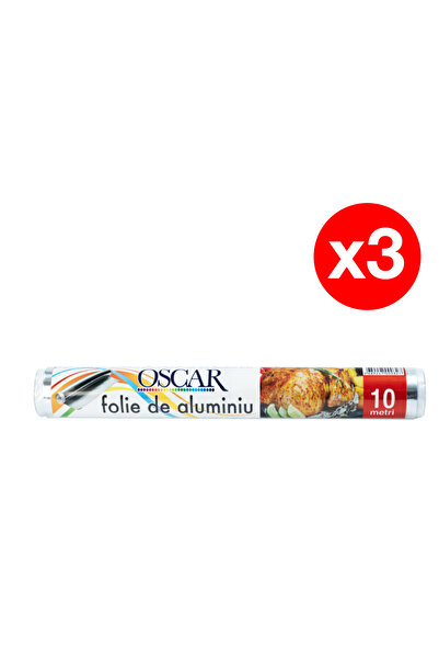 Oscar – Aluminum Foil – Roll 30cm x 10m – Set of 3 Pieces
