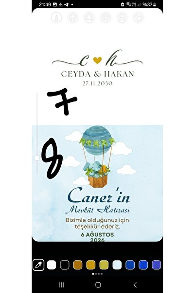 Handmade Babyshower ,sünnet, doğum günü hediyelik ayıcık mum 5 Adet