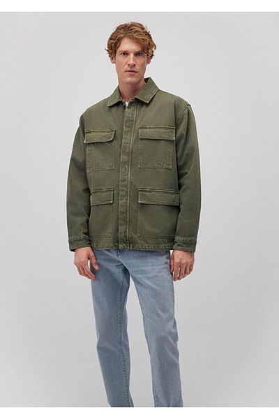 Mavi Khaki Jacket with Pocket Detail