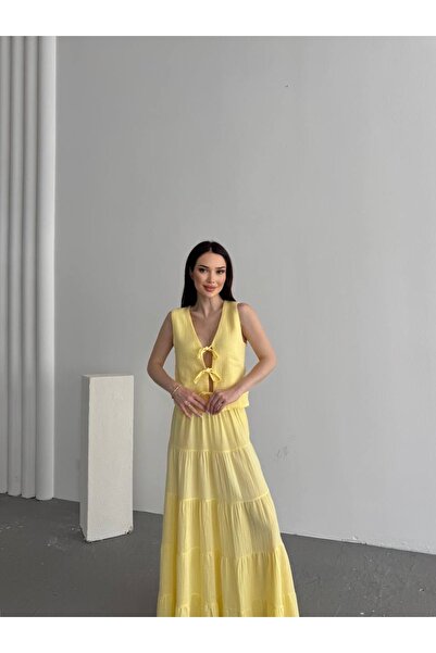 BLACK PEARL Müslin Kumaş Kadın Uzun Etek