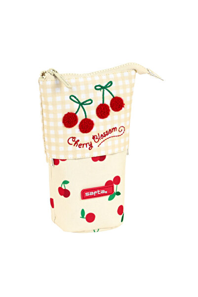 safta Suport pentru creioane bej cireș (8 x 19 x 6 cm)