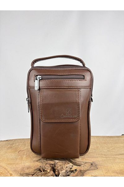 özdemirler deri Genuine Calfskin Handbag Brown