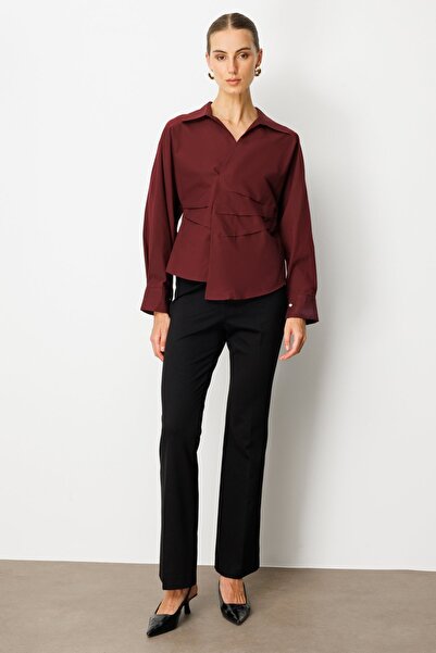 Ekol Double Breasted Shirt with Draped Front