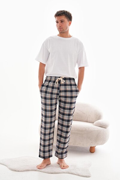 HG MODA Ανδρική φόρμα πιτζάμα με καρό σχέδιο Unisex