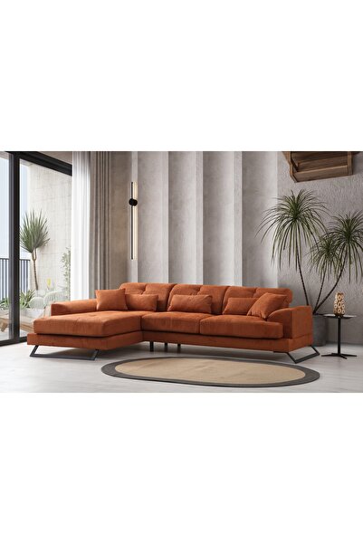 Vivense FRİDO KÖŞE KOLTUK ŞÖNİL KİREMİT, SOL KÖŞE