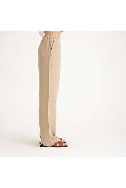 Miespiga 100% Cotton Women's Muslin Trousers with Elastic Waist