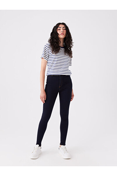 LC Waikiki artı-store'den İndigo Yüksek Bel Jüpiter Süper Skinny Fit İçi Pola...