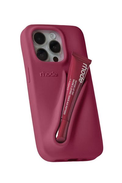 GENERAL Cat-Cot iPhone 15 Pro Compatible Rhode Summer Lip Case with Lipstick Compartment