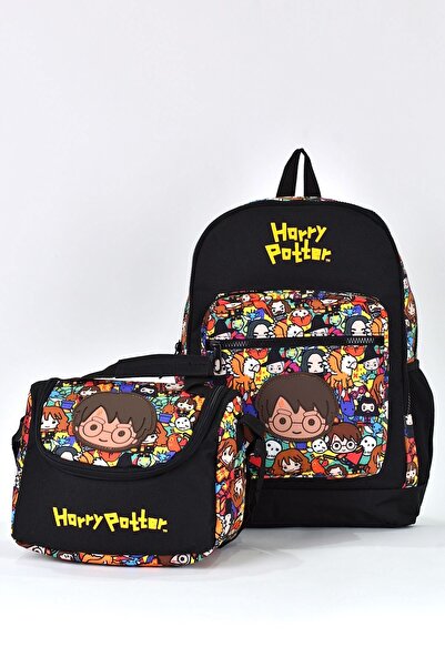 GENC DIJITAL BASKI طقم مدرسي للأولاد مكون من قطعتين حقيبة مدرسية ابتدائية وصن...