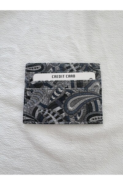 Retrobird Unisex Gift Double Sided Card Holder Women Gray - Blue