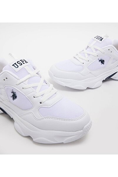 U.S. Polo Assn. U.S. Polo Assn Kalın Taban Beyaz Sneaker Ayakkabı