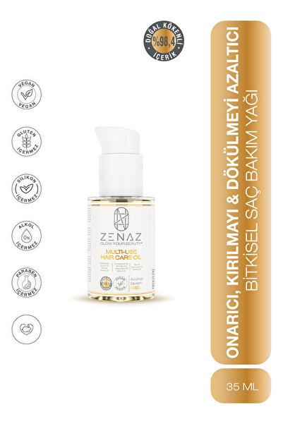 Zenaz Cosmetics Onarıcı, Kırılmayı & Dökülmeyi Azaltıcı Bitkisel Saç Bakım Yağı