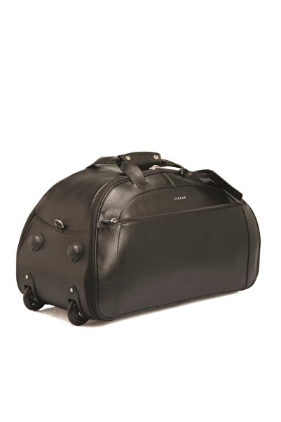 Tergan S1Sc00002566-A97 Leather Unisex Travel Bag - Black