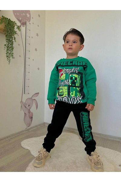 Canlook Cartoon Character Printed Hooded Boy's Suit